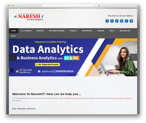 Megalithe best WordPress theme - nareshit.in
