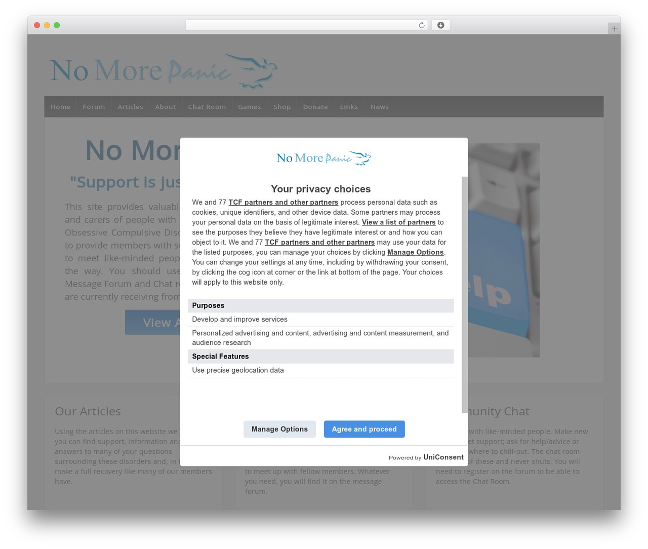 No More Panic theme WordPress - nomorepanic.co.uk