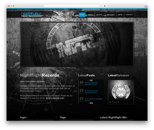 WordPress theme Pendulum - nightflight-records.com