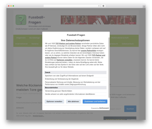 GreenChilli WordPress theme - fussball-fragen.de