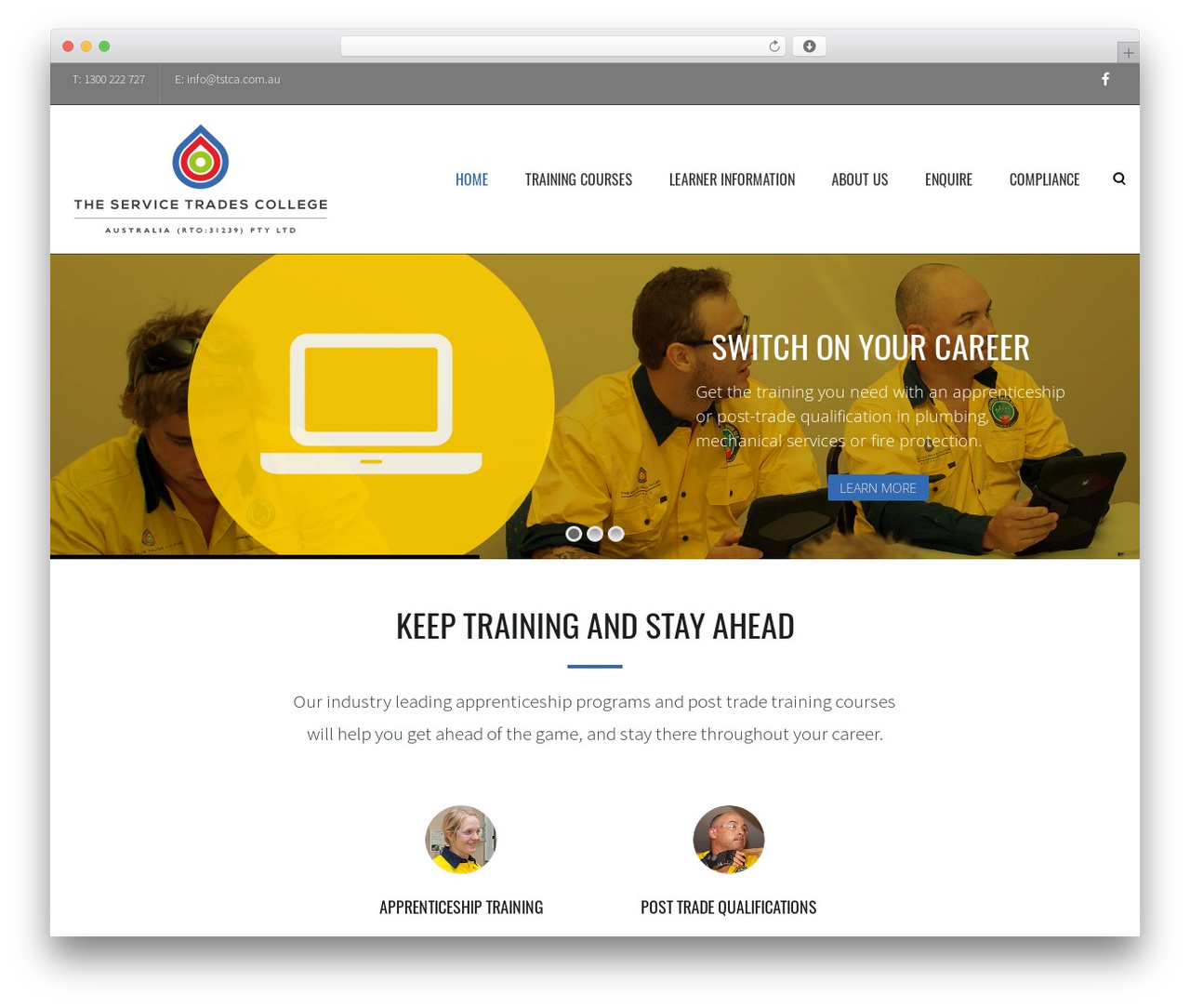 Lambda theme WordPress - theservicetradescollege.com.au