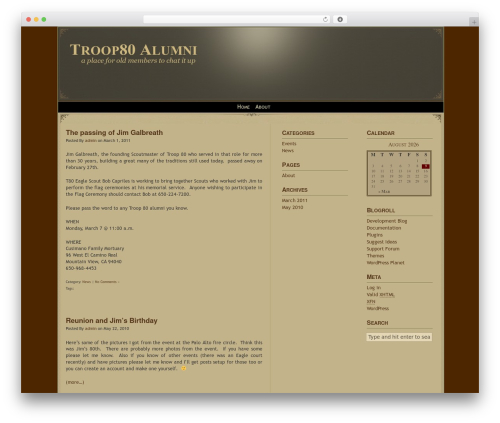 Miscellany theme WordPress - troop80alumni.org