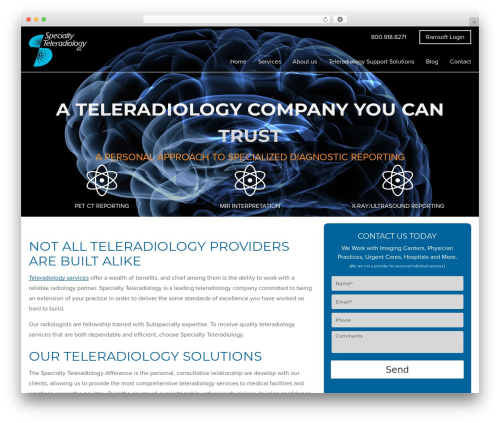 Telerad WordPress theme - telerads.us