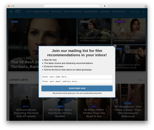 The Next Mag best WordPress theme - top10films.co.uk