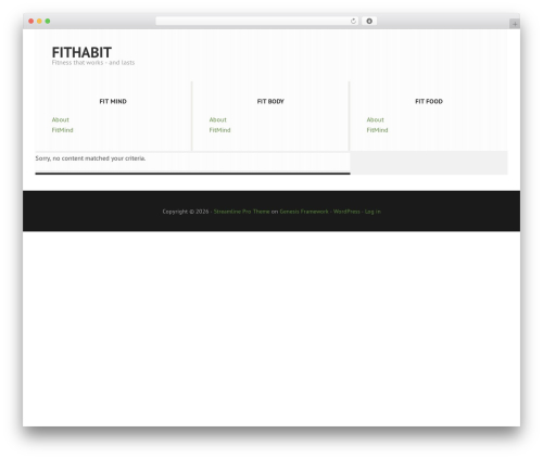 Theme WordPress Streamline Pro Theme - fithabit.com