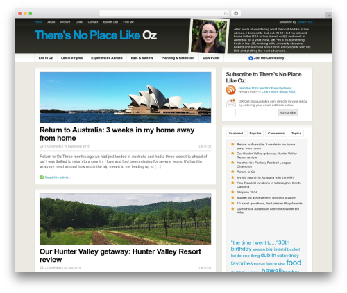 ThrillingTheme WordPress theme - theresnoplacelikeoz.com