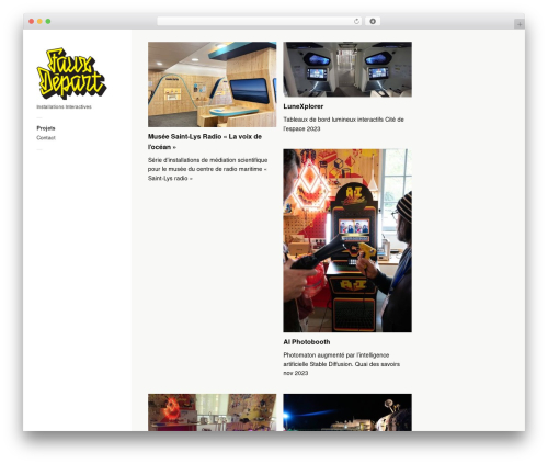Touchfolio WordPress website theme - fauxdepart.com