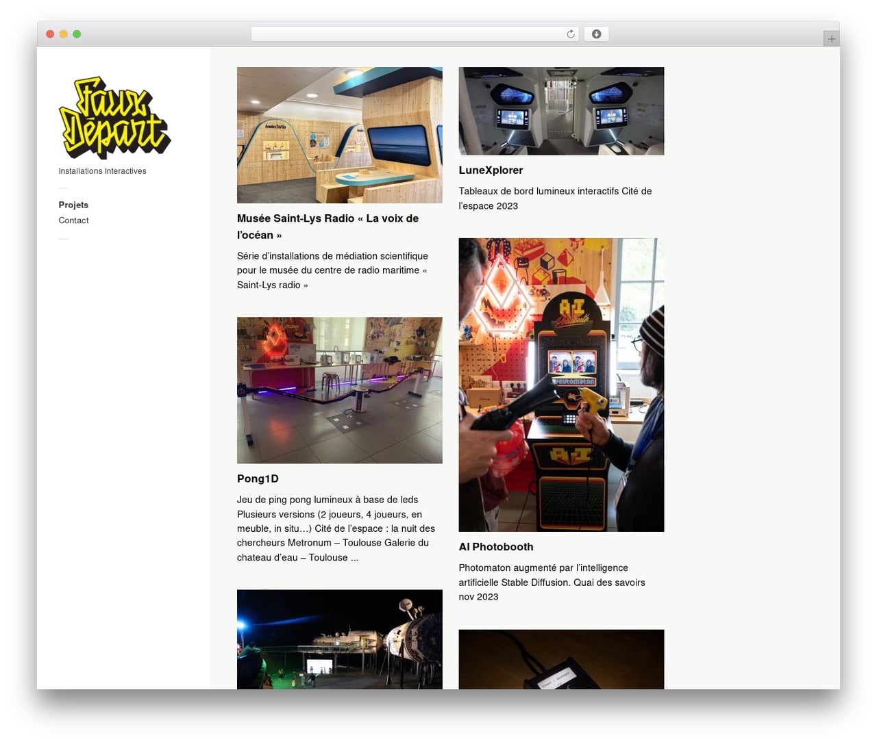 Touchfolio WordPress website theme - fauxdepart.com