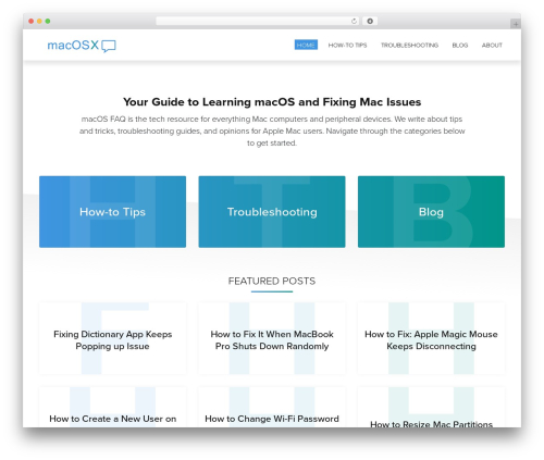 WordPress theme Action Tech Theme - macosx-faq.com