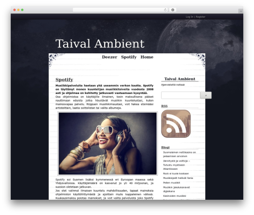 WordPress theme Cloudy Night - taival-ambient.com