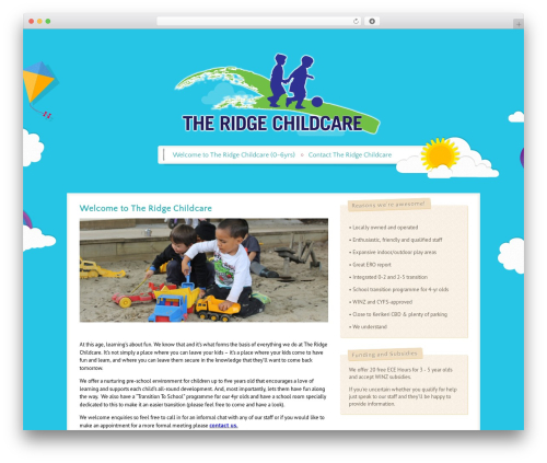 WP theme Pulp WordPress - theridgechildcare.co.nz
