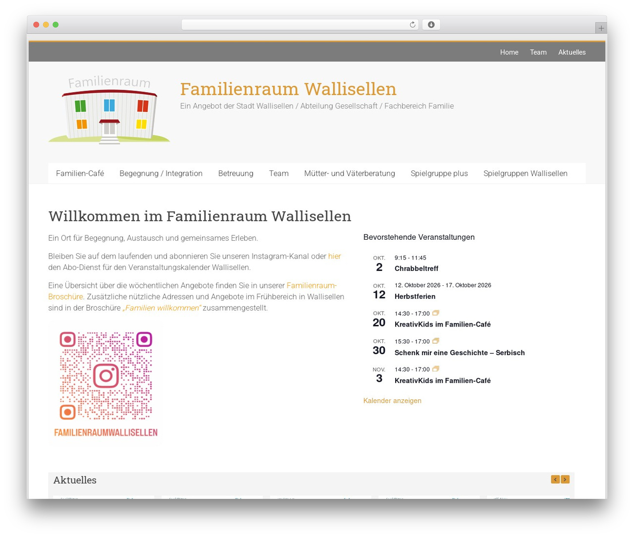 Accelerate Pro WordPress theme design - familienraumwallisellen.ch