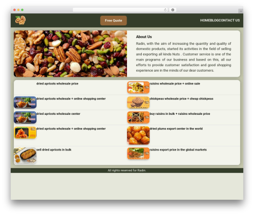 AradRolling theme WordPress - radinnutsco.com