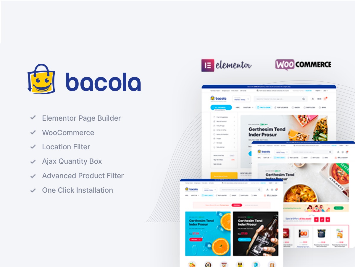 Bacola Child WordPress page template