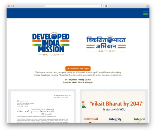 DIM theme WordPress - developedindiamission.org