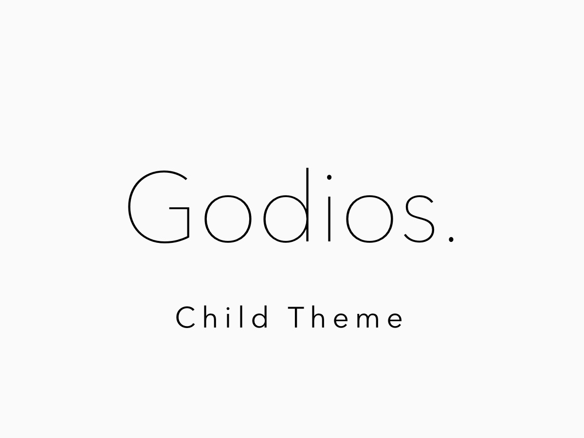 Godios. Child Theme WordPress page theme by Simmon