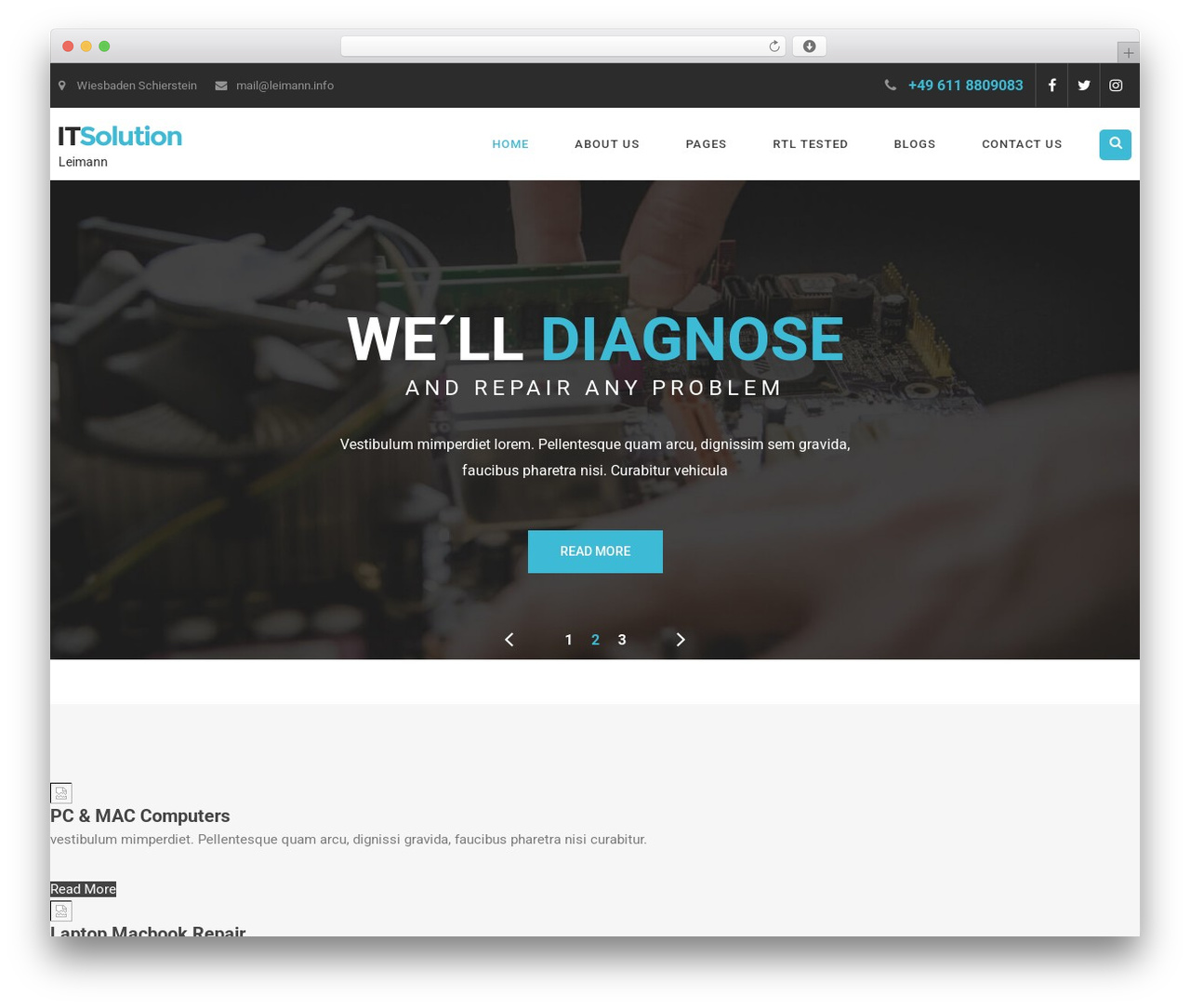 IT Solution Pro WordPress theme - leimann.info