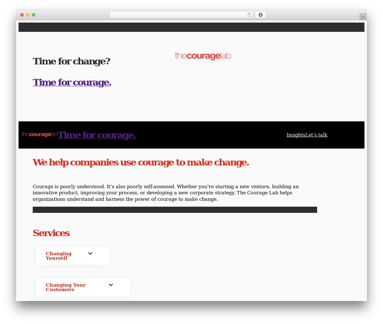 Programme - WordPress.com WP theme - thecouragelab.com