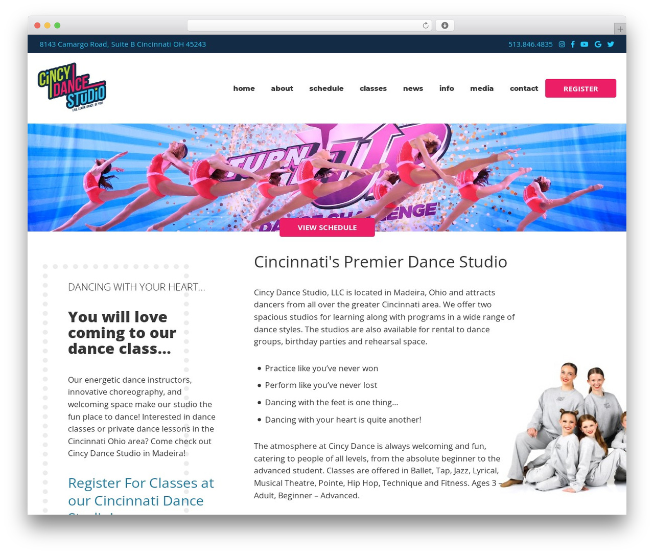 WordPress theme Cincy Dance Studio - Live, Learn, Dance, Be You! - cincydance.com WordPress theme Cincy Dance Studio - Live, Learn, Dance, Be You! - cincydance.com