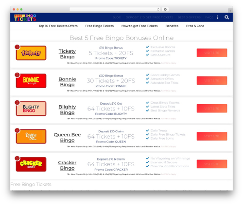 Boombox WordPress theme - freebingotickets.com Boombox WordPress theme - freebingotickets.com