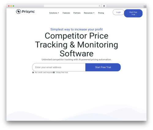 Engitech WordPress theme design - prisync.com