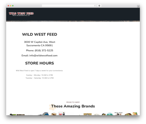 Frizty WordPress ecommerce theme - wildwestfeed.com
