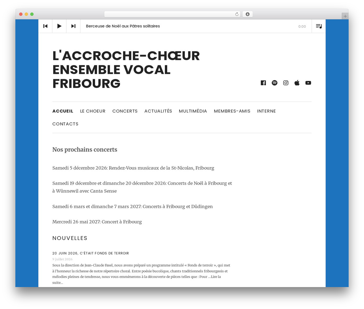 Hammer WordPress theme - accroche-choeur.ch