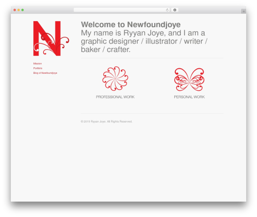 Infinity WordPress theme - newfoundjoye.com