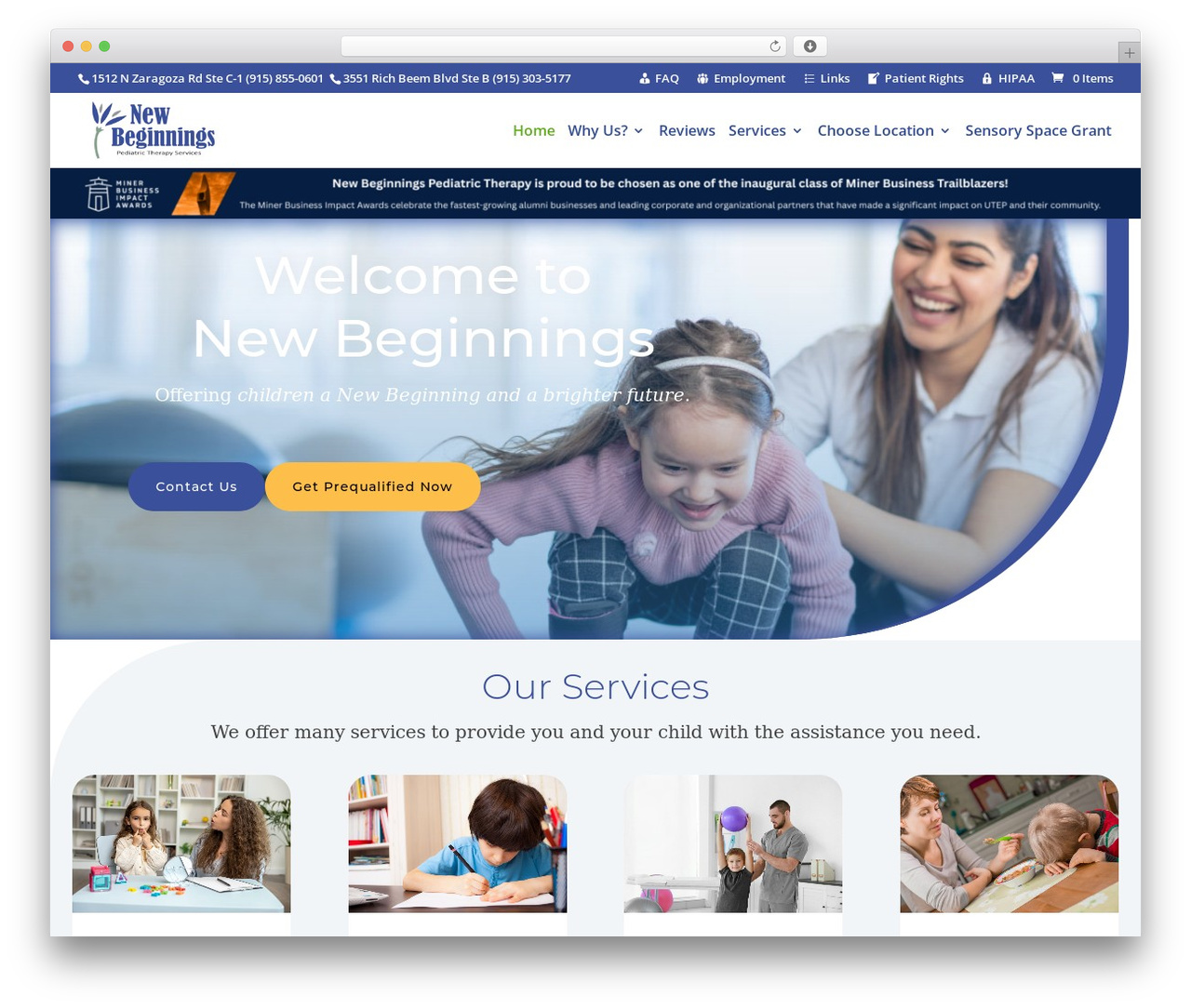 Divi WordPress theme - newbeginnings-elp.com