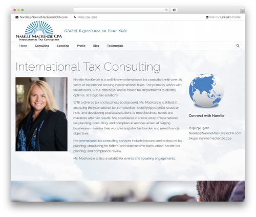 Lambda WordPress theme design - narellemackenziecpa.com