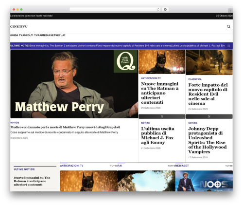 MXDesign Network newspaper WordPress theme - cinetivu.com