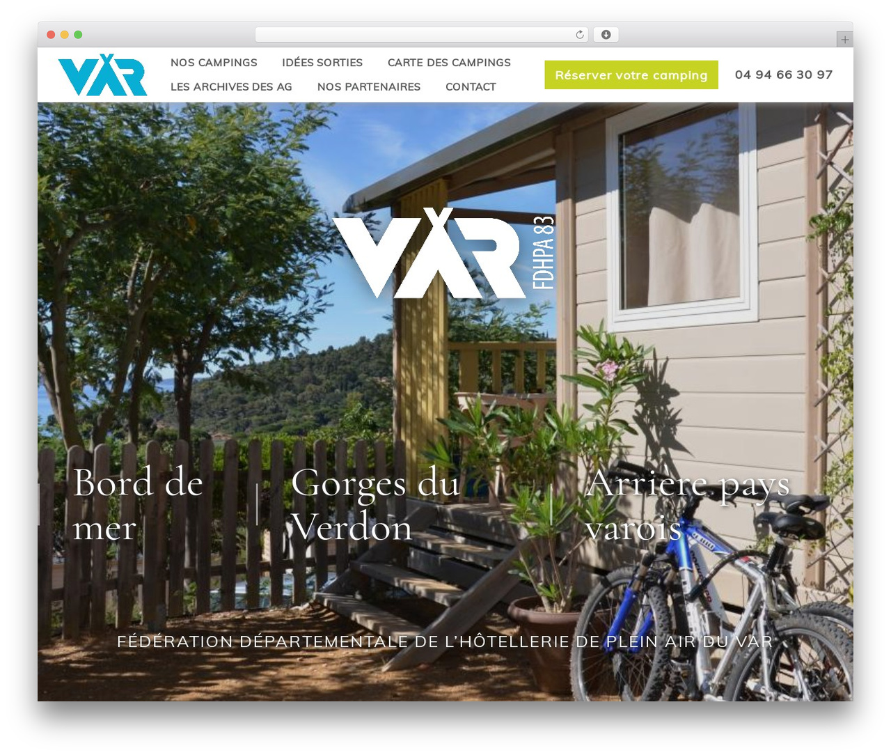 Plune theme WordPress - provence-campings.com