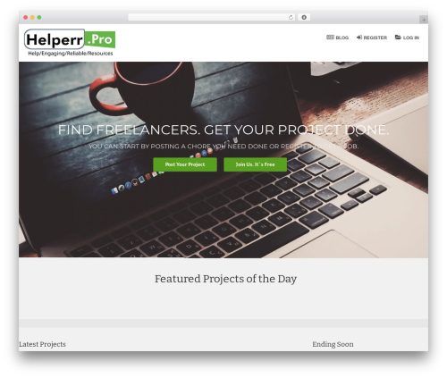 ProjectTheme WordPress theme design - helperr.pro