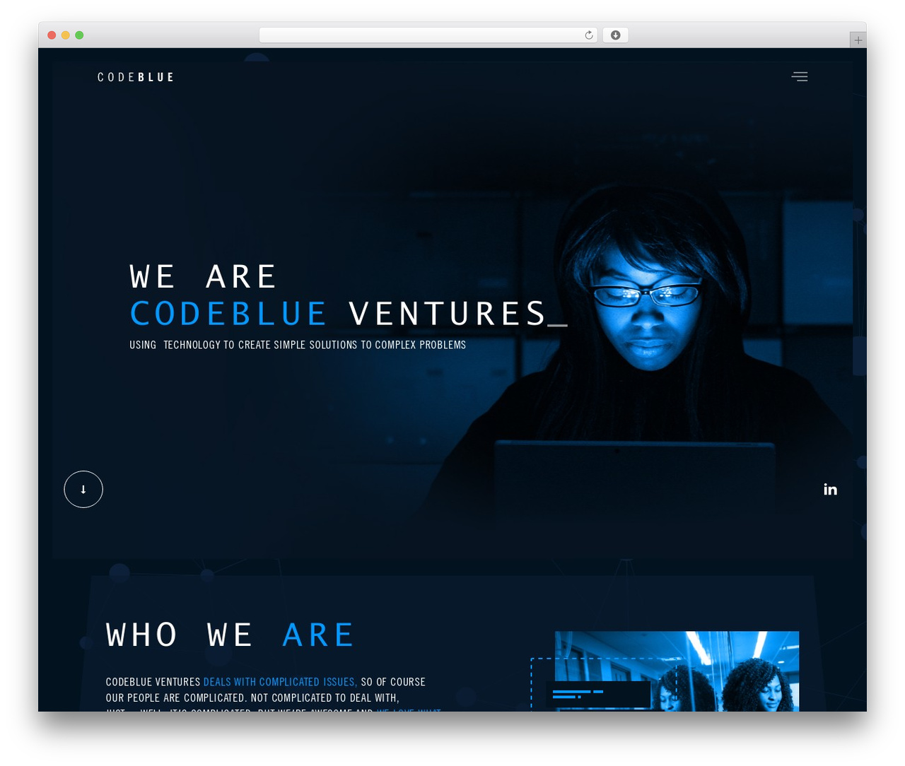 Theme WordPress codeblue - codeblue.ventures
