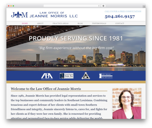Theme WordPress Impreza - jeanniemorrislaw.com