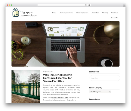 Draftly theme WordPress - bigapplerenovations.com