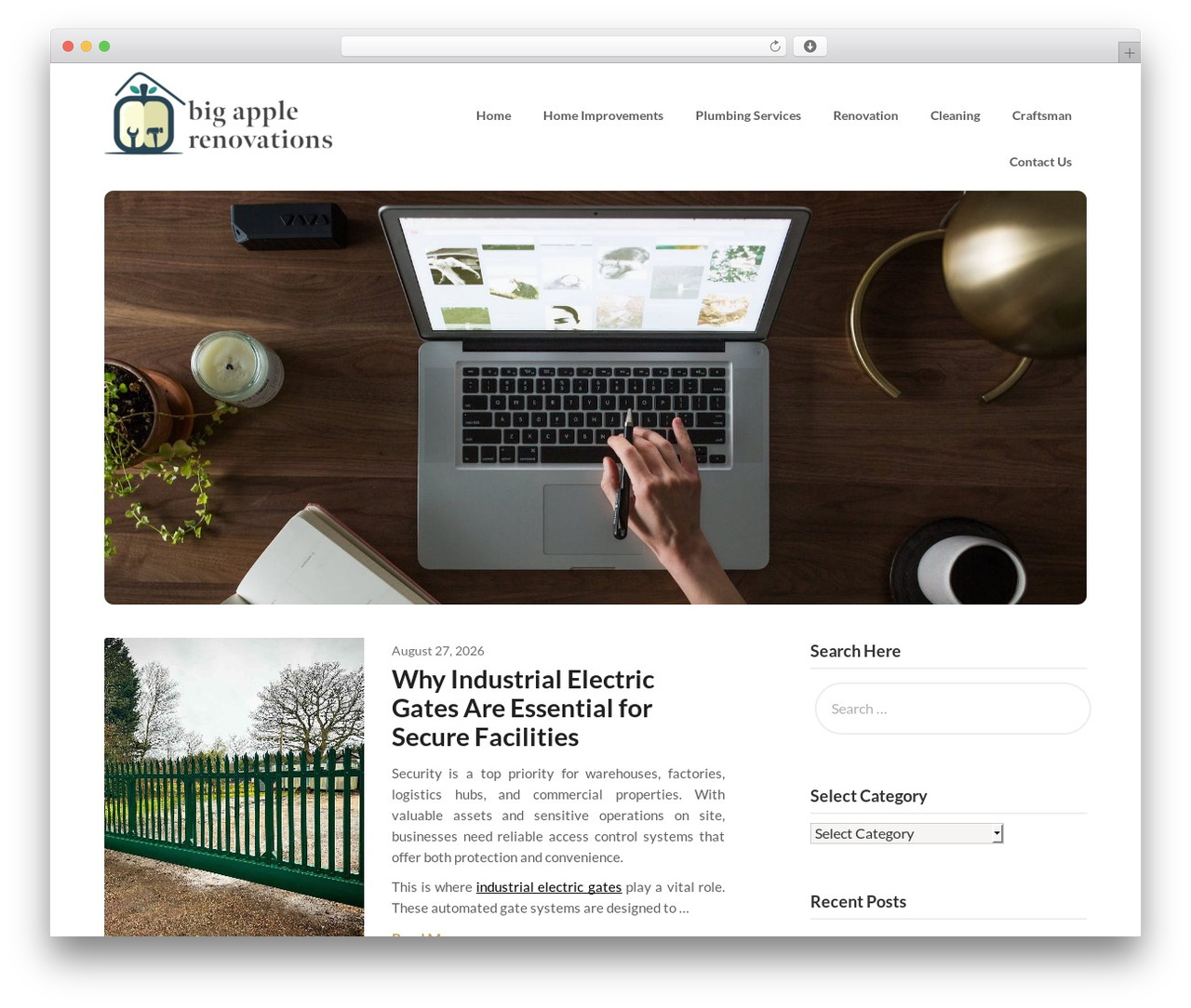 Draftly theme WordPress - bigapplerenovations.com