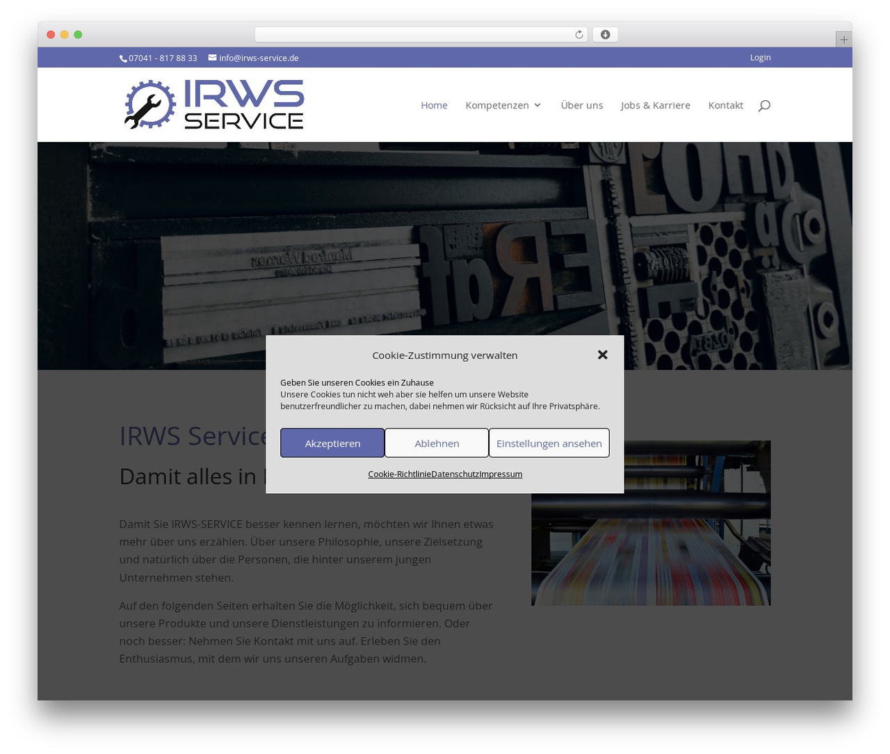 Theme WordPress Divi - irws-service.de