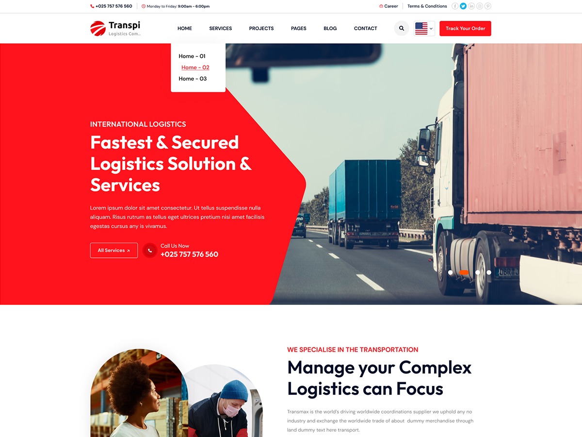 Transpi WordPress theme by byteflows