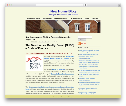 Coraline WordPress blog theme - new-home-blog.co.uk