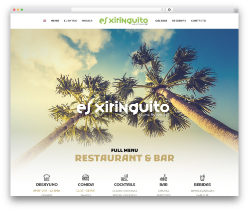 Restaurant food menu WordPress plugin - esxiringuitoibiza.es