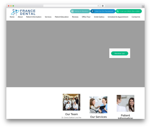 DoctorGenius Framework theme WordPress - 7300francedental.com