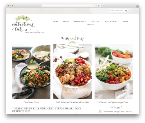 Genesis WordPress theme - nutritiouseats.com