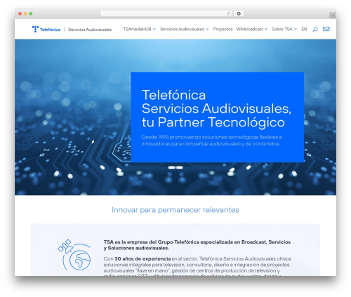 Divi WordPress theme design - telefonicaserviciosaudiovisuales.com