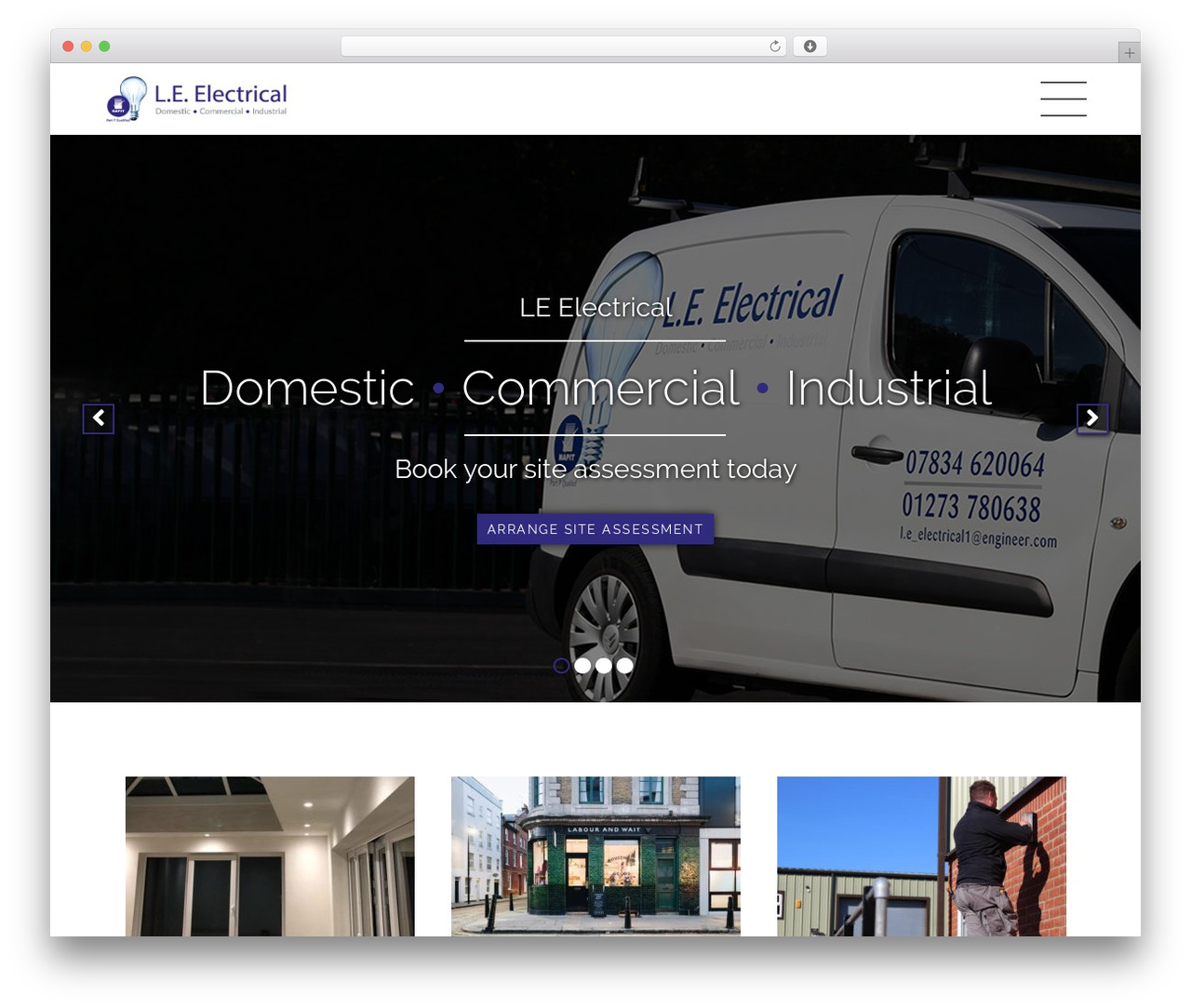 LE Electrical theme WordPress - leelectrical.com