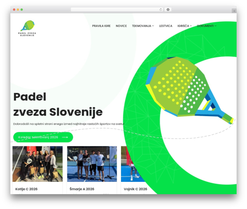 WordPress theme Bratis - padel-zveza.si