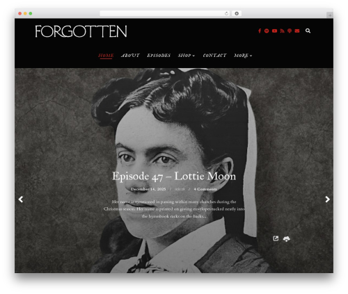 WordPress theme Tusant SecondLine - forgottenpodcast.com