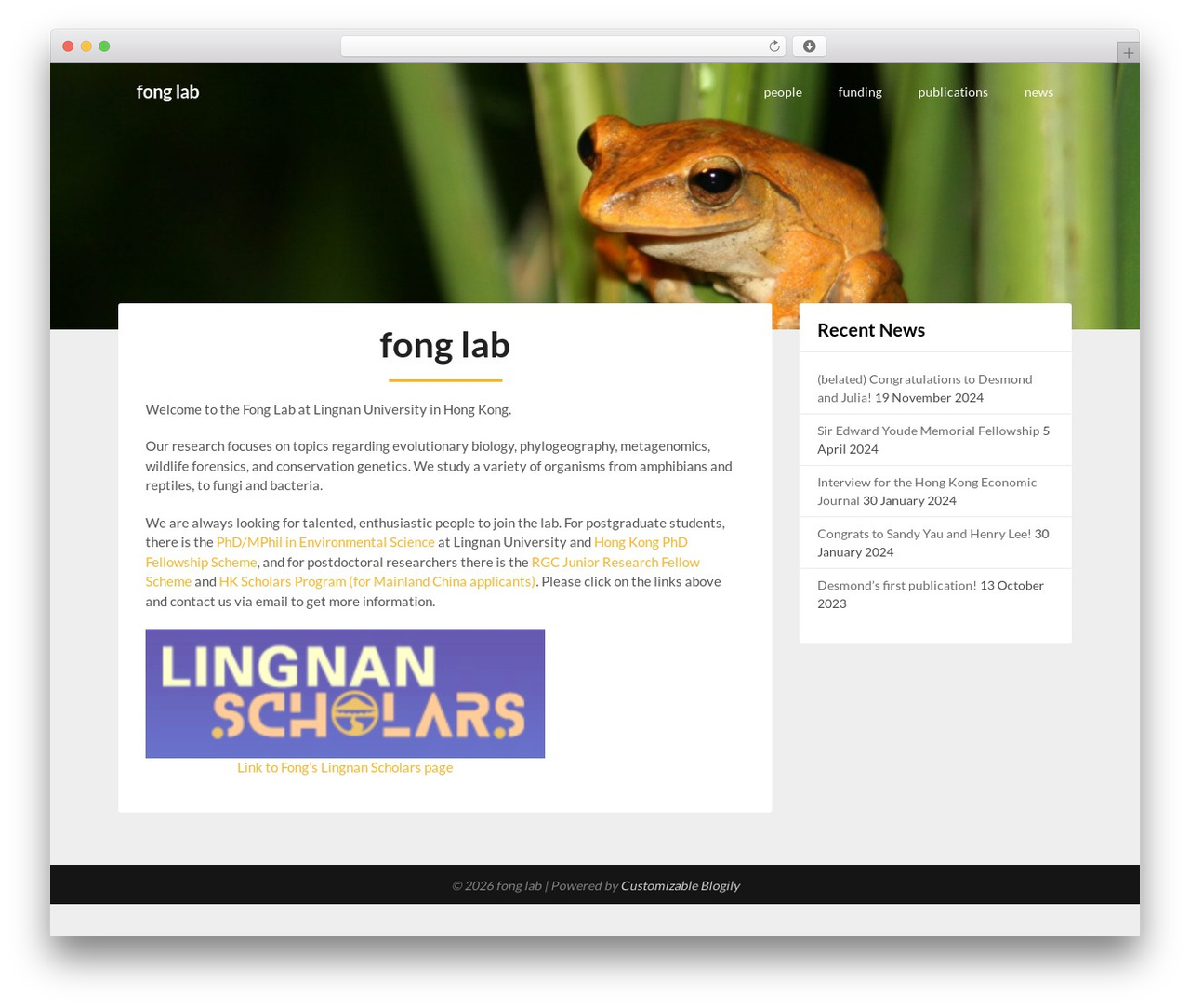 Adaptable Notes WordPress page theme - jonjfong.com