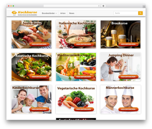 Bootstrap WordPress theme - geschenk-kochkurs.de
