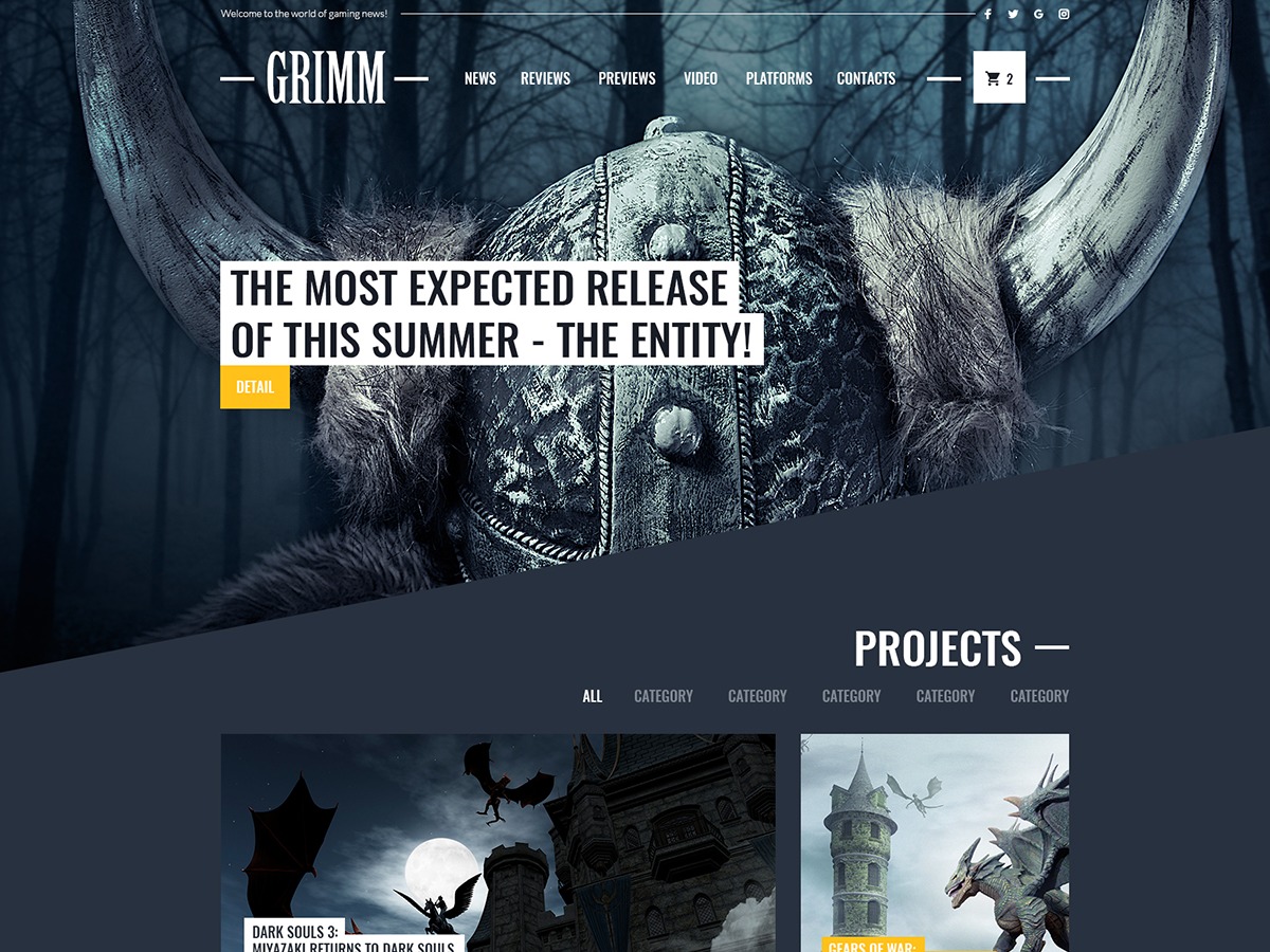 Gaming Lite - WordPress theme